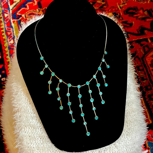 Turquoise Silver Necklace - Picture 1 of 3